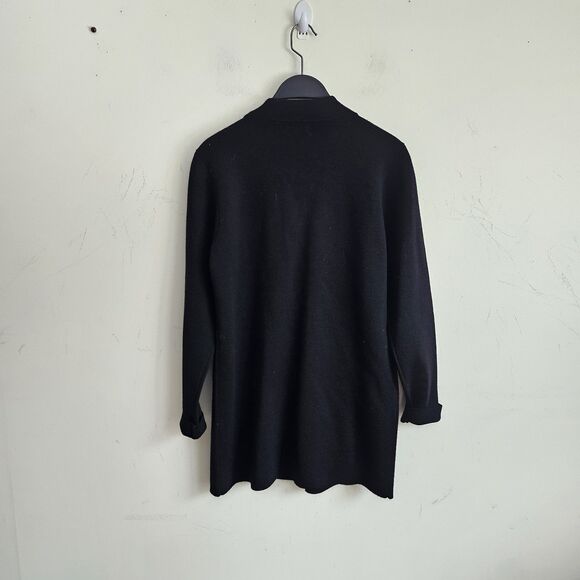 Vintage Liz Claiborne Knit Blazer Black Small 90s Merino Wool Blend Classic EUC - Picture 5 of 7